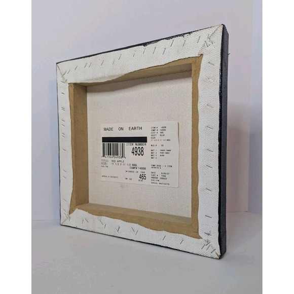 Red Apple by Nicole Etienne 11.5"x11.5" 2007 Canvas Transfer Print Signed Fruit - Picture 10 of 13